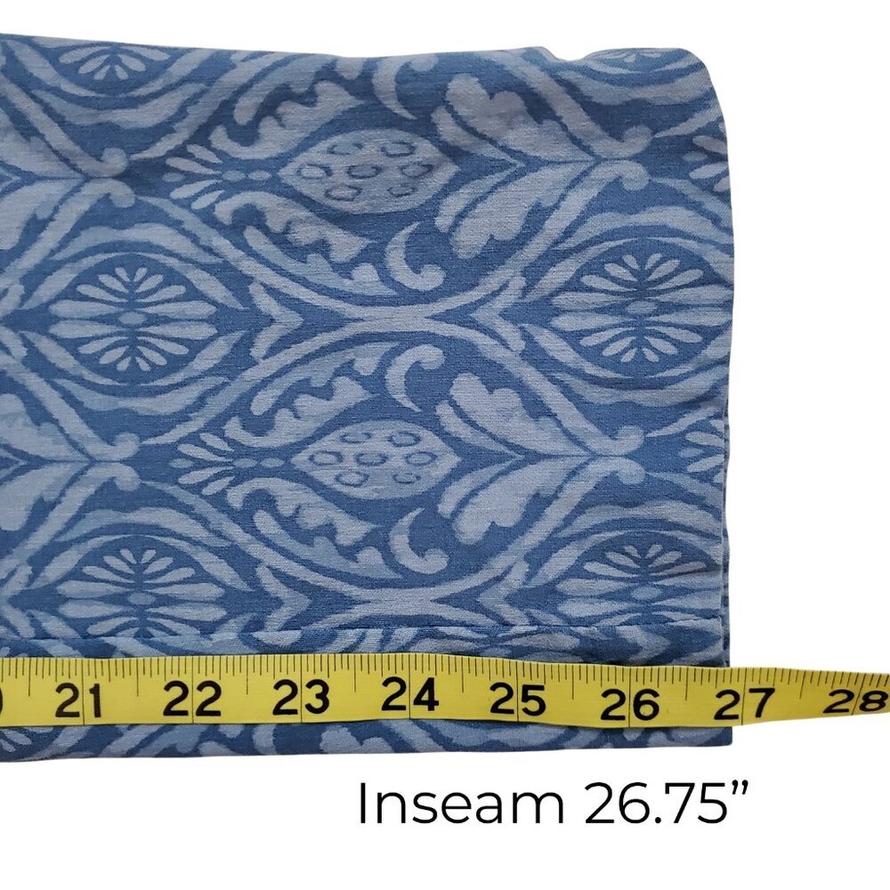 Soft Surroundings Tesori Print Straight Leg Ankle Pants Blue Size S - Picture 11 of 15